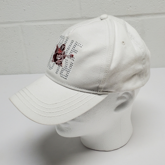 True Religion White World Tour Hat Buddah Strapback Cap Embroidered Jeweled Logo - Picture 4 of 10